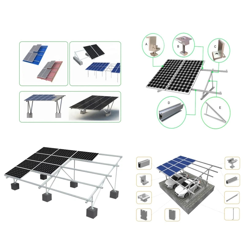 Home Solar Energy System Complete Kit 5Kw 10Kw 30Kw Hybrid Off Grid Solar Panels Power System with Storage Set Growatt