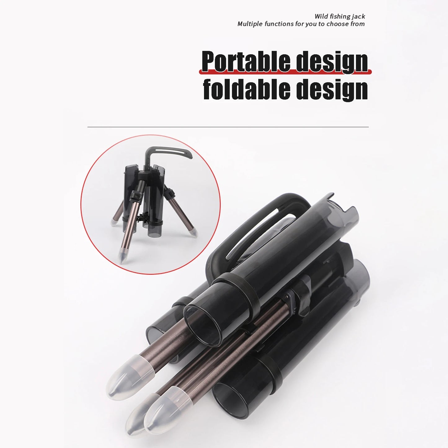 Tripod Fishing Rod Holders Portable Luya Fishing Pole Support Aluminum Alloy 3 Fishing Rods Rack Organizer For Fishing Accessory