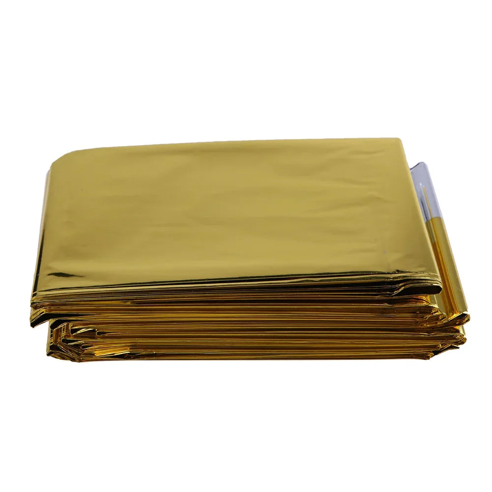 Thermal Sleeping Bag Portable Sleeping Pad Quilt PE Aluminum Film Warm Windproof Waterproof Bivy Sack for Camping Hiking Outdoor