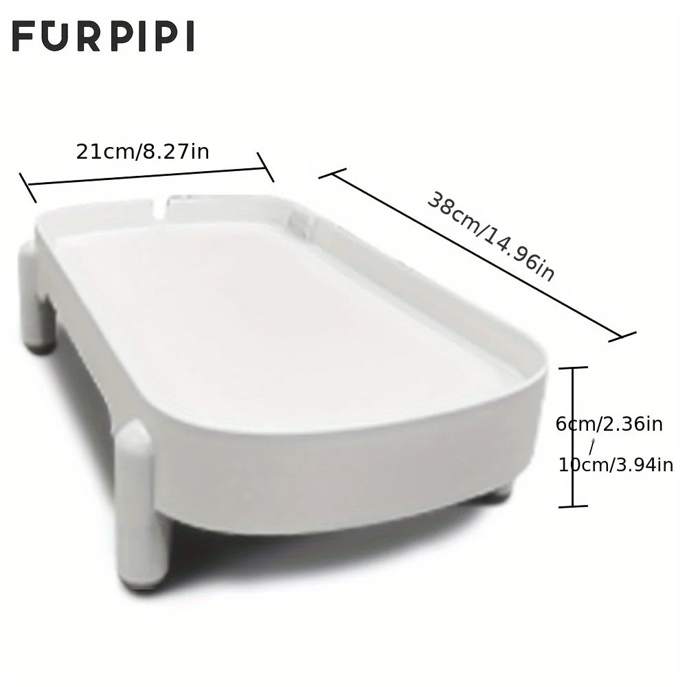 Furpipi-Pet Feeder Accessories, Dual Bowls, USB, Adapter, Desiccant, Elevator, Cat and Dog