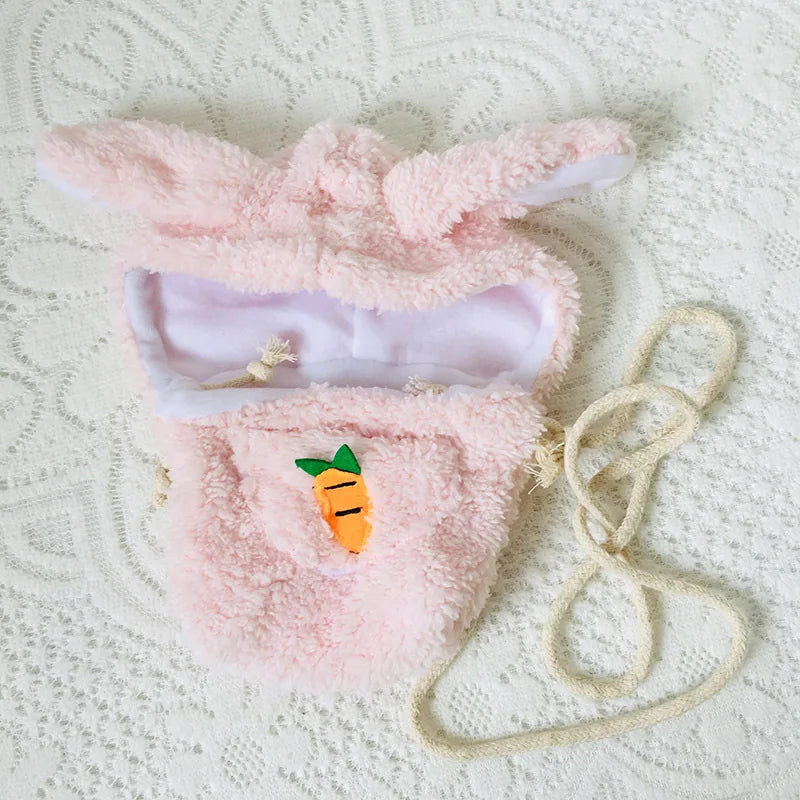 Lovely Sleeping Bag Blanket Bedding for 20cm Idol Dolls / 25cm Mellchan Baby Doll Out Going Carry Bag Soft Quilt Bag House