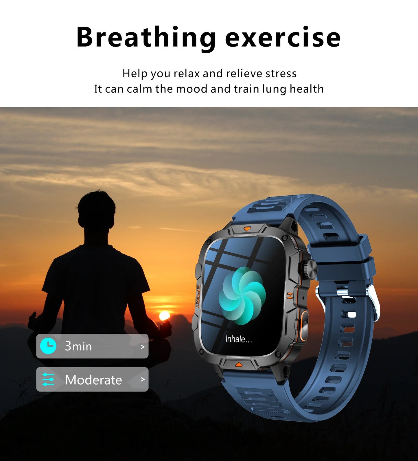 LIGE LED Flashlight Military Smartwatch For Men Bluetooth Call Voice Assistant Watches Heart Rate Monitor Multiple Sports Watch