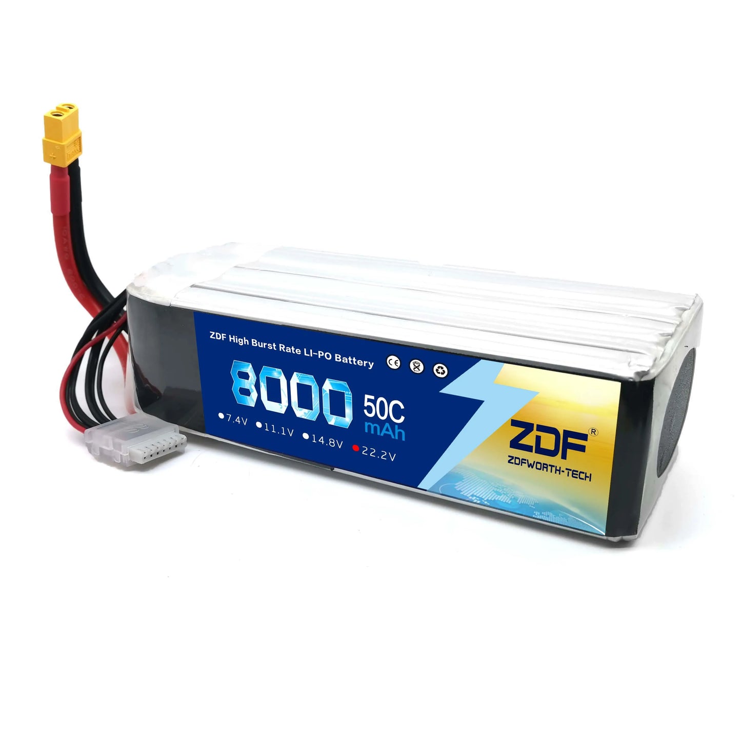 ZDF 8000mAh 50C 22.2V 25.9V 6S1P 7S LiPO Battery for Big Load Multirotor Agricultral Plant Protection FPV Drone