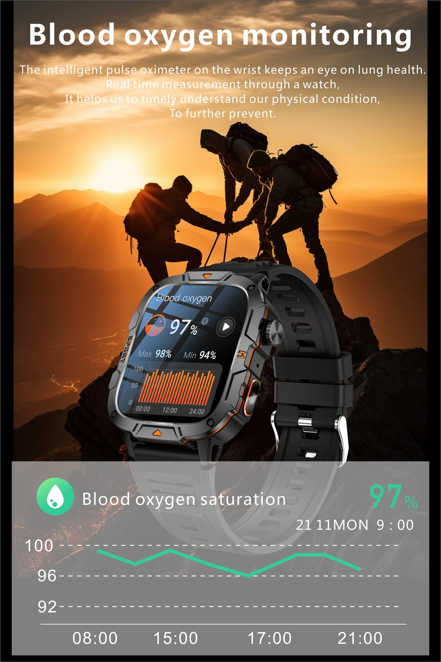 LIGE LED Flashlight Military Smartwatch For Men Bluetooth Call Voice Assistant Watches Heart Rate Monitor Multiple Sports Watch