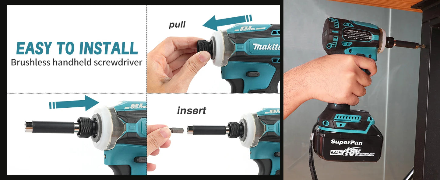 Superpan Rechargable Drill Driver With battery Screwdriver Machine Brushless Electric Screwdriver