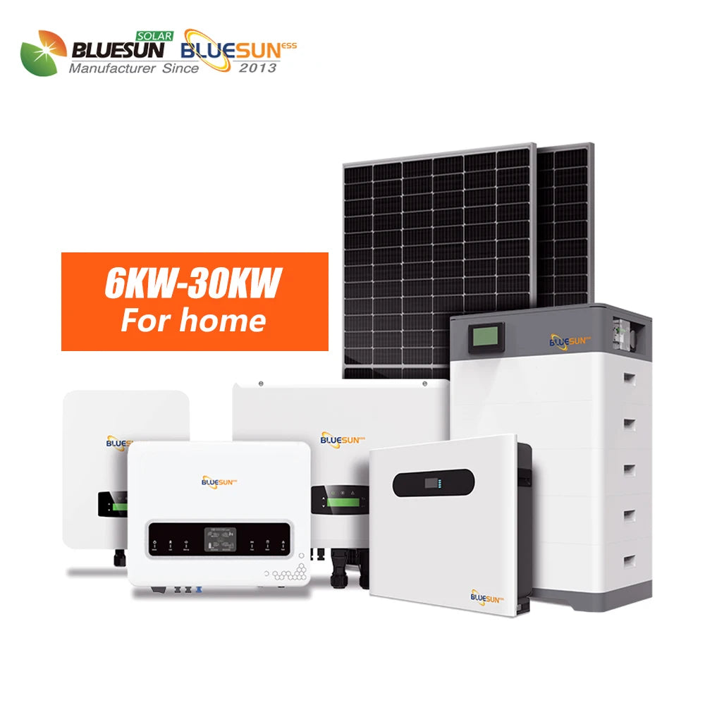 Complete 20kw Solar System 5kw 10kw 12kw 15kw Solar Energy System 20 kw Hybrid for Home Use With EU Certification
