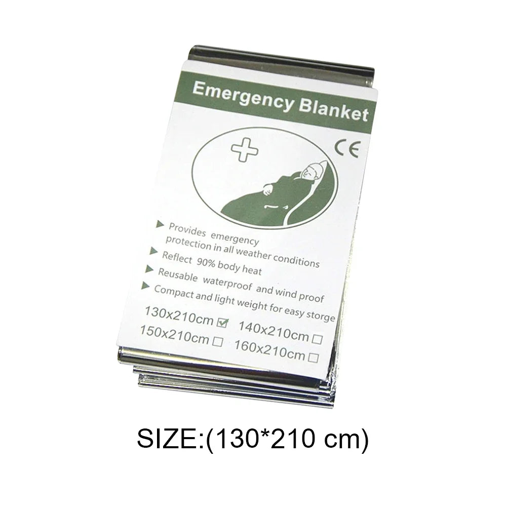 Thermal Sleeping Bag Portable Sleeping Pad Quilt PE Aluminum Film Warm Windproof Waterproof Bivy Sack for Camping Hiking Outdoor