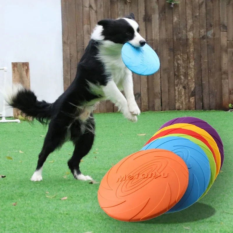 15/18/22cm Fashion Dog Toy Flying Discs Pet Dogs Silicone Game Trainning Interactive Puppy Toys Puppy Pet Supplies - CK Outdoors and More