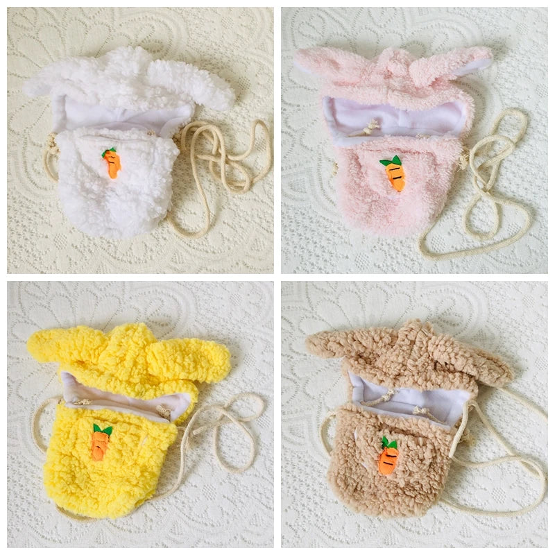 Lovely Sleeping Bag Blanket Bedding for 20cm Idol Dolls / 25cm Mellchan Baby Doll Out Going Carry Bag Soft Quilt Bag House