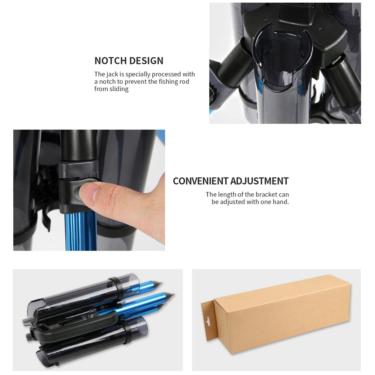 Tripod Fishing Rod Holders Portable Luya Fishing Pole Support Aluminum Alloy 3 Fishing Rods Rack Organizer For Fishing Accessory