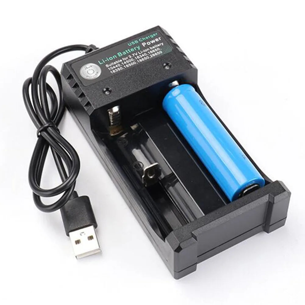 18650 Battery Charger Black 1 2 4 Slots AC 110V 220V Dual For 18650 Charging 3.7V Rechargeable Lithium Battery 4 Ports Charger