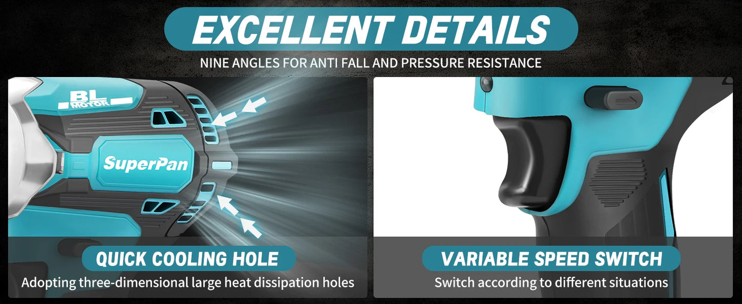 Superpan Rechargable Drill Driver With battery Screwdriver Machine Brushless Electric Screwdriver