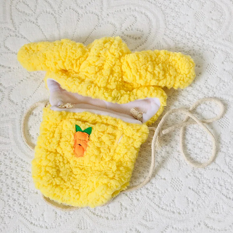 Lovely Sleeping Bag Blanket Bedding for 20cm Idol Dolls / 25cm Mellchan Baby Doll Out Going Carry Bag Soft Quilt Bag House