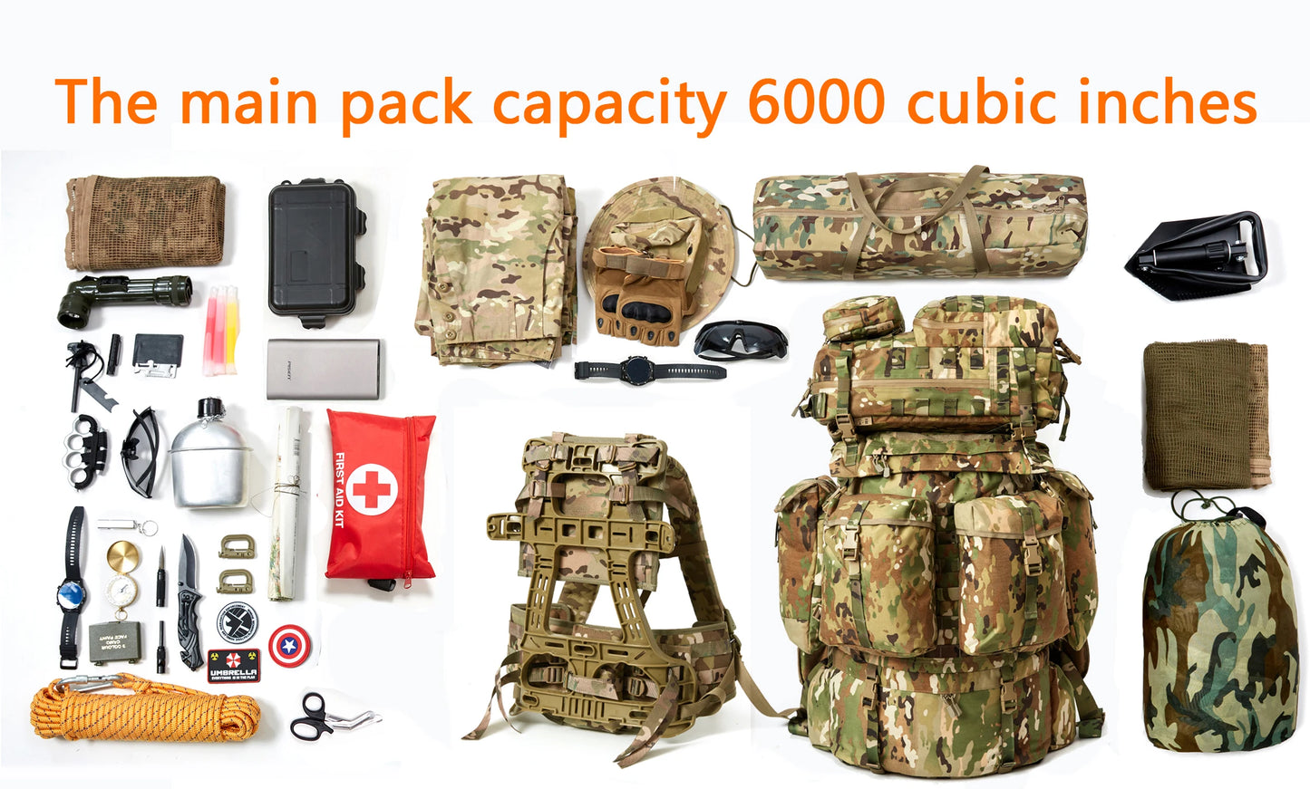 160L Large backpack MT Pack Tactical backpack Military FLIBE Frame Hip Belt Tactical Military Camping Equipment Men's backpack