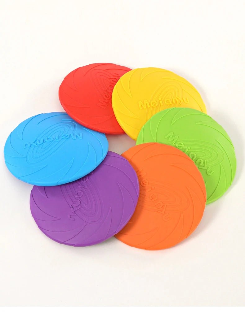 15/18/22cm Fashion Dog Toy Flying Discs Pet Dogs Silicone Game Trainning Interactive Puppy Toys Puppy Pet Supplies - CK Outdoors and More