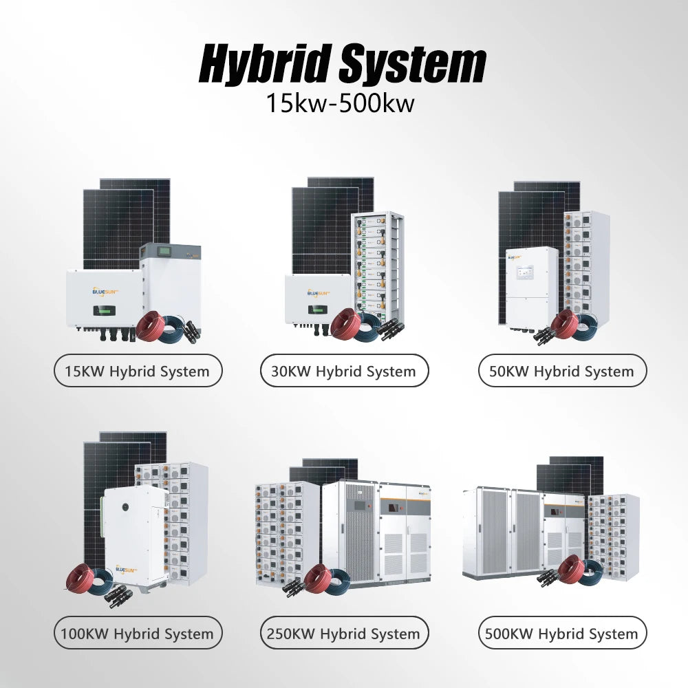 Complete 20kw Solar System 5kw 10kw 12kw 15kw Solar Energy System 20 kw Hybrid for Home Use With EU Certification