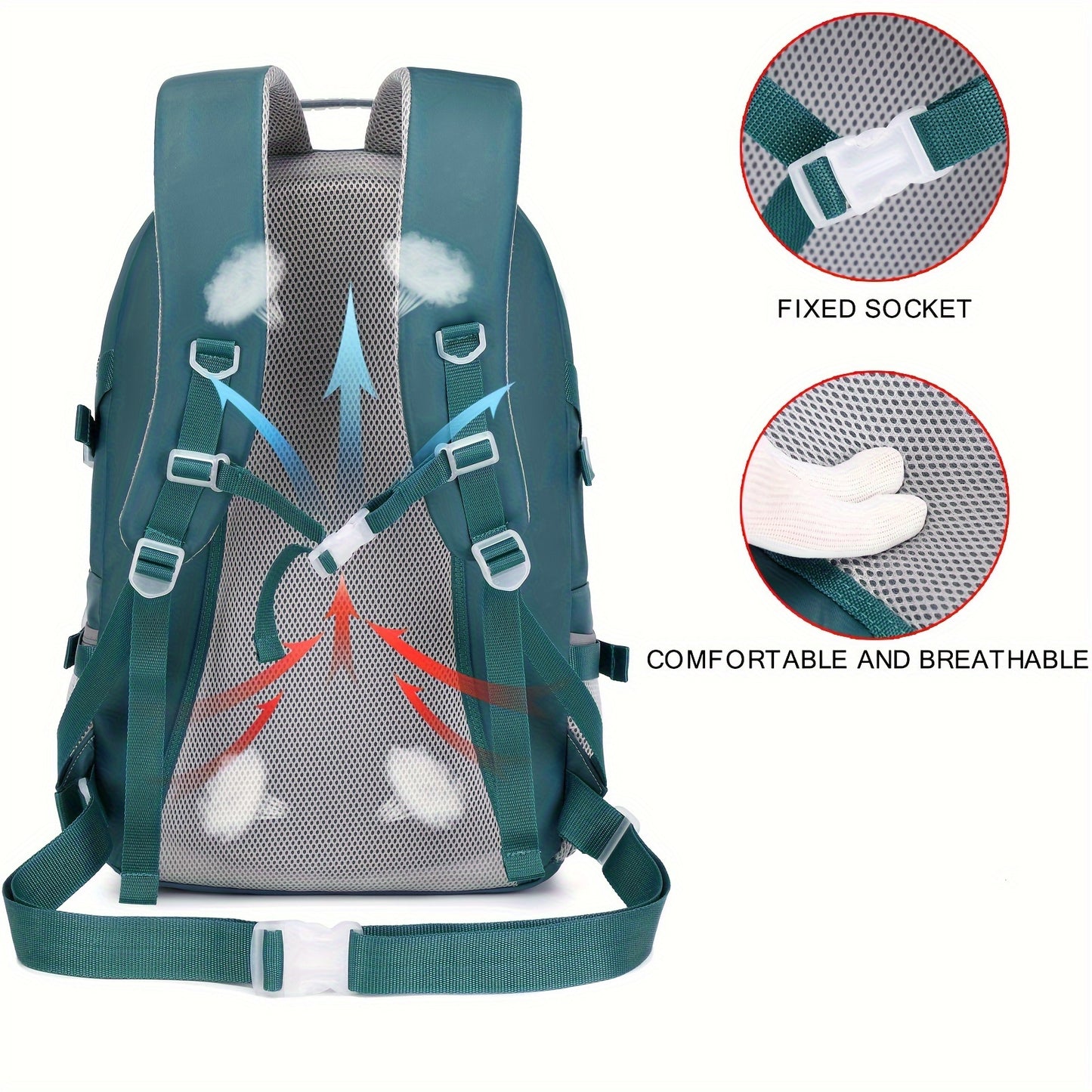 1/2pcs Outdoor Travel Backpack, Waterproof Large Capacity Hiking Mountaineering Bag, Camping Backpack With Shoe Compartment For Men And Women, Ideal Choice For Gifts