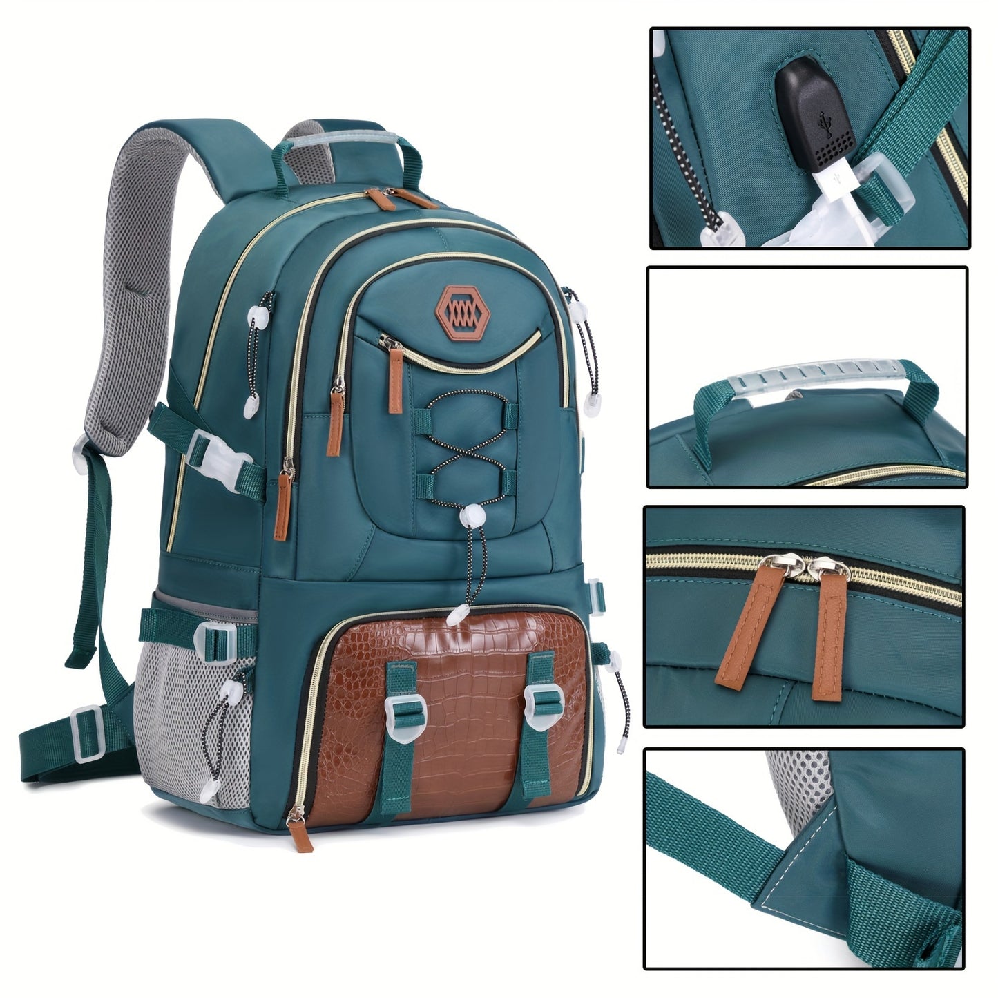 1/2pcs Outdoor Travel Backpack, Waterproof Large Capacity Hiking Mountaineering Bag, Camping Backpack With Shoe Compartment For Men And Women, Ideal Choice For Gifts
