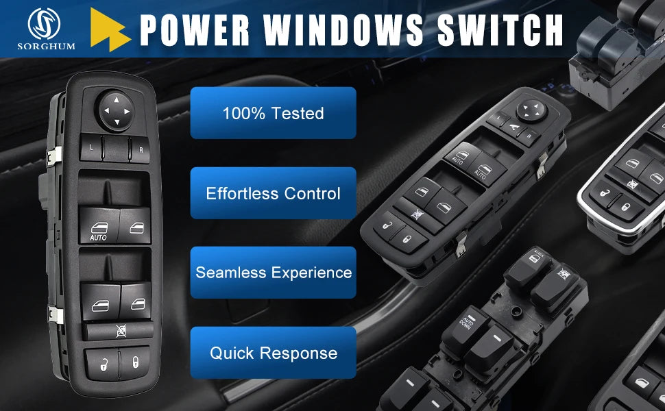 Master Power Window Switch Compatible with 4602632AH 2008-2012 Liberty Nitro 2009 2010 Journey, Replaces4602632AG 4602632AF AD