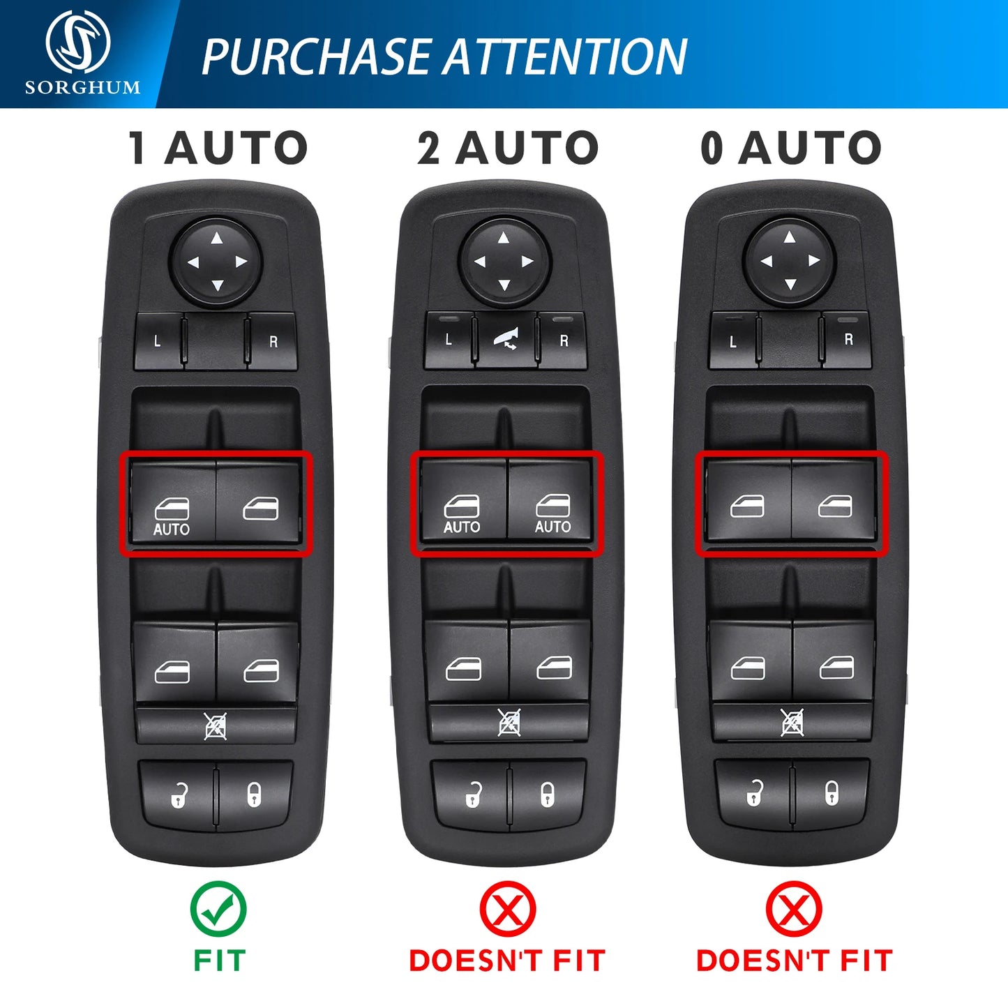 Master Power Window Switch Compatible with 4602632AH 2008-2012 Liberty Nitro 2009 2010 Journey, Replaces4602632AG 4602632AF AD