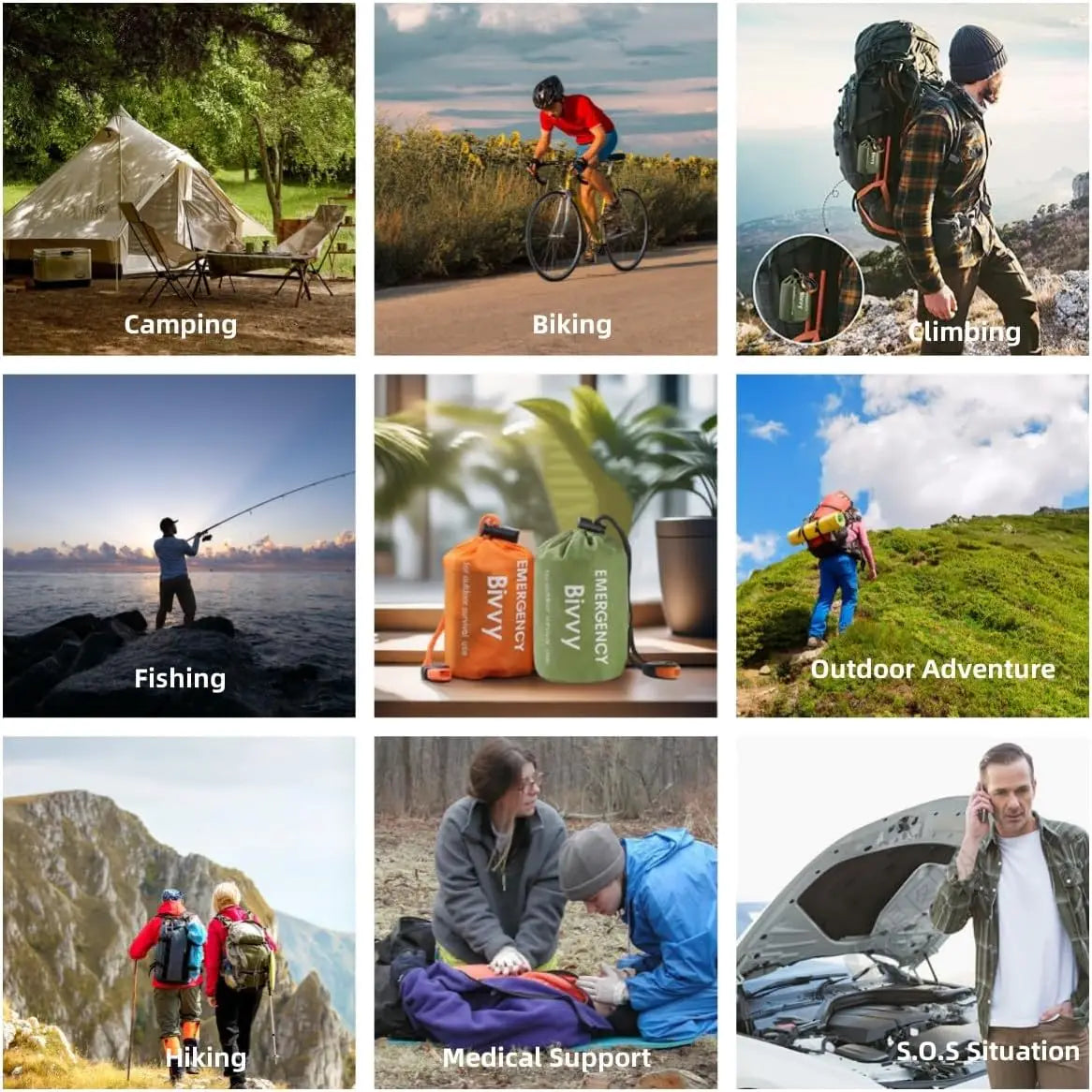 Portable Outdoor Disaster Relief Sleeping Bag Camping Sleeping Bag Warm First Aid Blanket Single-layer Aluminum Foil