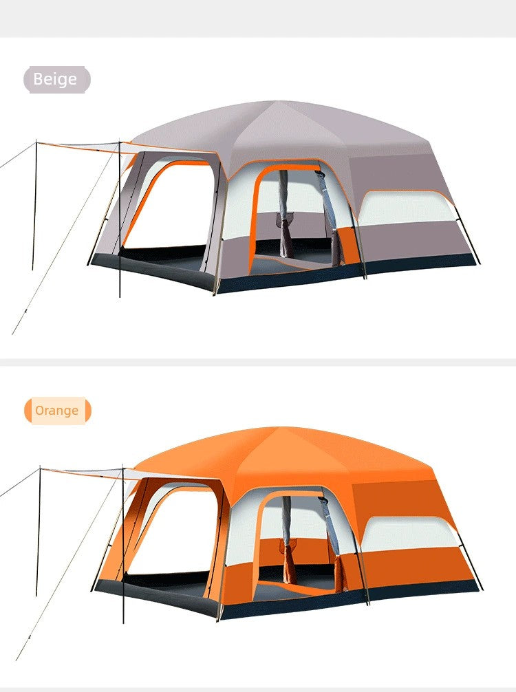 Outdoor Camping Tent Two Bedrooms and One Living Room Automatic Tent Super Large Space Camping Luxury Large-Scale Parks Tent Portable