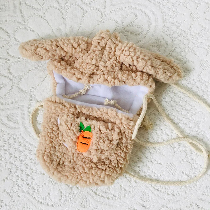 Lovely Sleeping Bag Blanket Bedding for 20cm Idol Dolls / 25cm Mellchan Baby Doll Out Going Carry Bag Soft Quilt Bag House