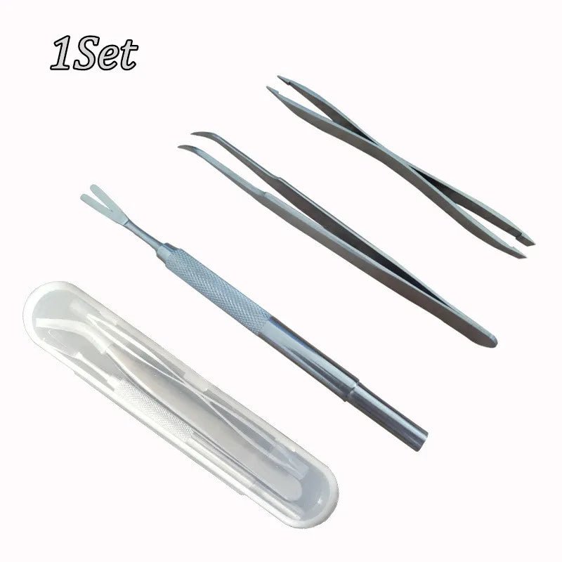 3 Piece Set Stainless Steel Tick Tweezers Professional Quick Tick Removal Tool for Cat Dog People Pet Supplies Dog Tick Removal - CK Outdoors and More
